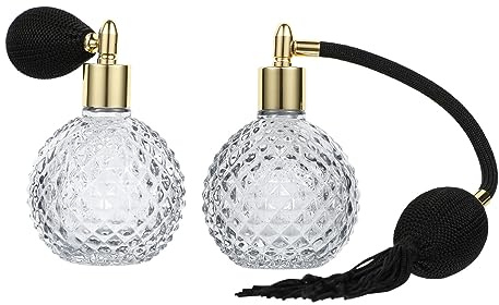 CANIGHT 2piezas Botellas De Perfume De Atomizadores De Recargables Frascos Vintage Para Perfume Para y Decoración
