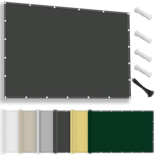 Voile d'ombrage imperméable - Rectangulaire - 2,5 x 5 m - Protection Solaire - Protection Contre Les UV - Résistant aux intempéries - sans perçage - Fabriqué en 100% Polyester - Filet d'ombrage avec