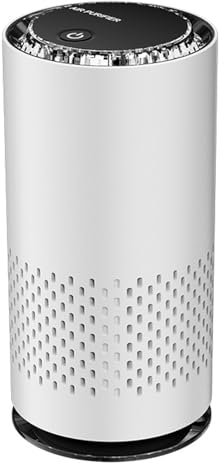 Purificador de aire para coche, filtro de aire con luz nocturna LED, purificador de aire portátil para dormitorio, hogar, oficina, ordenador de oficina, pequeño purificador de aire para viaje, para