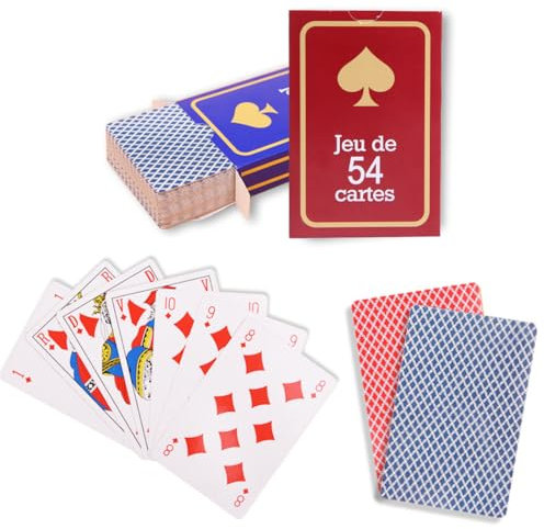 JAWUZ 2x54 Blatt Kartenspiele romme kartenspiel spielkarten pokerkarten skat karten unooo flip kartenspiel doppelkopf spielkartenl playing cards romee spielkarten canasta kartenspiel game karten