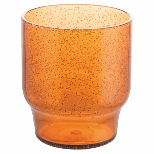 Villa d'Este Home Tivoli 1996 Lot de 6 verres à eau 325 ml bulles ambre, plastique MS, Dulce de Leche, Unique