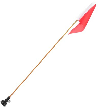 Toyvian Accessori Kayak Professionali Bandiera di Sicurezza per Kayak e Yacht, Asta in Acciaio Inossidabile, Poliestere e Plastica, Kit visibilità Base Stabile per Attirare Attenzione