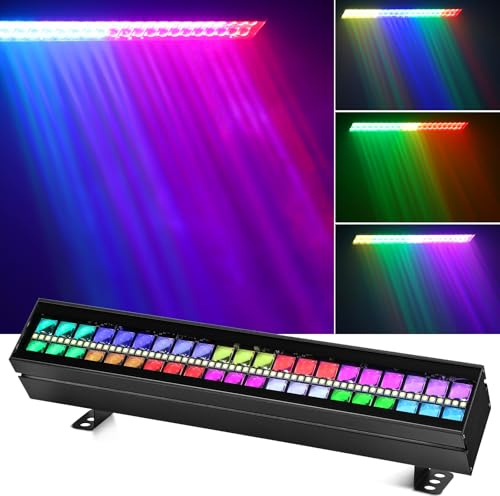 BETOPPER Barre Lumineuse LED RGBW 105W Lumière DJ avec Effets Beam Wash et Stroboscopiques, Mappage Pixel, DMX, Jeux de Lumiere LED Professionnelle pour éclairages, Clubs,Concerts et événements