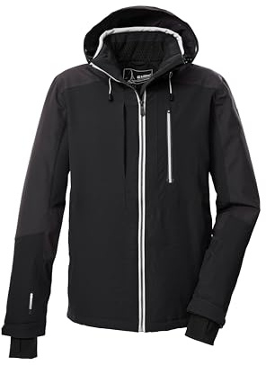 Killtec Herren Skijacke/Funktionsjacke mit abzipbarer Kapuze und Schneefang KSW 45 MN SKI JCKT, schwarz, M, 43432-000