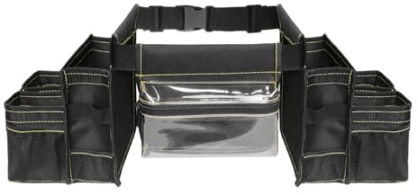 Ceinture Porte-Outils de Taille Ceinture Taille Ajustable Imperméable | Ceinture Multi-Poches pour Construction Jardinage Électricien Nettoyage Plomberie