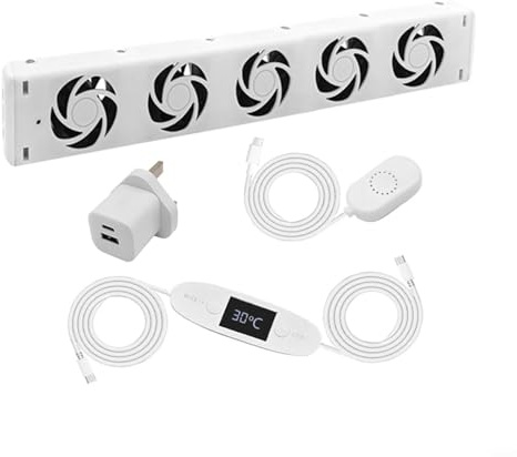 EffiFish Termoventilatore intelligente per radiatore, con funzionamento silenzioso a risparmio energetico per camino o radiatore, migliora la circolazione dell'aria calda e la distribuzione del calore