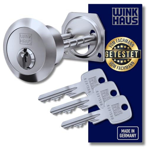 Winkhaus X-Pert Außen-Zylinder für Garagen Oder Kastenschlösser - Hochwertiger Schließzylinder mit Bohr- & Ziehschutz (SKG**) | DIN en 1303 & 18252 Zertifiziert | Made in Germany - Seit 1854