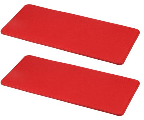 QUARKZMAN 2 Piezas De Base De Fieltro para Dar Forma, 13 X 6 Pulgadas Rectángulo Moldeador De Fondo para Bolso Insertable con Esquinas Arqueadas para Bolso Bandolera Mochila, Rojo