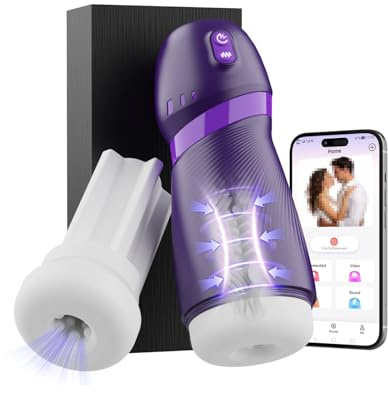 Male Masturbator Sex Toys for Men, AI Sync with 9 Sucking & Vibration Modes