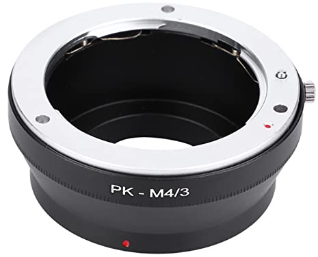 UYSTDMXKA PK – M4/3-Adapterring für Pentax-PK-Objektive an Micro‑4/3‑Kameragehäuse, Metall-Objektivadapter mit Unendlichfokus, manuelle Bedienung für - und -MFT-Kameras