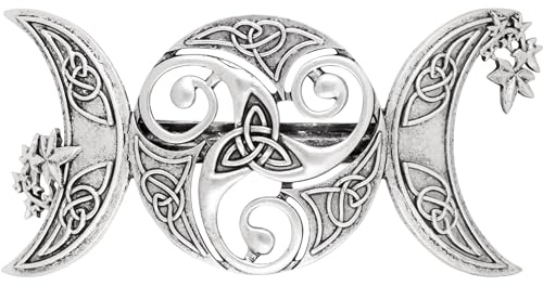 Hanary Triple Moon Celtic Knot Hair Clip Vintage Hollow Moon Hair Clip Barrette Jewelry for Women