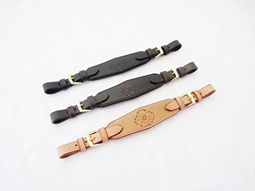 PS Pferdeartikel Gold Edition Softleder gepolsterter Flower Nasenriemen - verziert Farbe schwarz