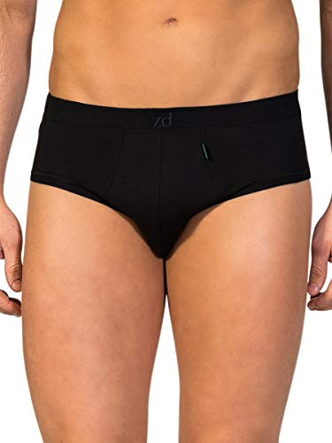 ZD ZERO DEFECTS | Slip Mini Algodón Egipcio Premium | Confort Superior y Sin Costuras | Talla: S - Color: Negro