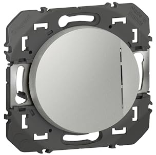 Legrand 600111 Interrupteur ou va-et-vient avec voyant lumineux dooxie 10AX 250V~ finition alu