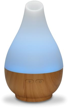 Zen’arôme Diffusor Julia ätherisches Öl - Ultraschalldiffusor Aromatherapie Kalt - hausgemachter elektrischer Diffusor - Luftbefeuchter, farbenfrohe LED -Beleuchtung, automatischer und Stiller Stopp