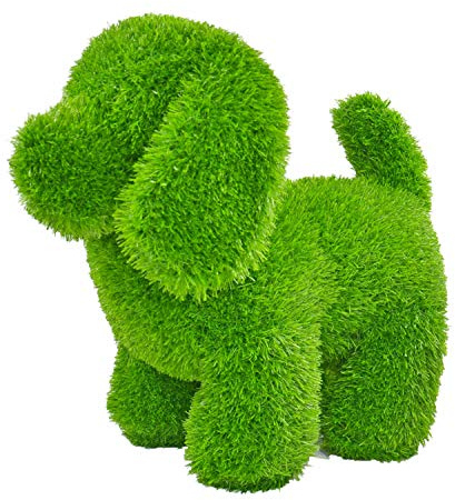 Kögler 53260 - AniPlants Hund stehend, Deko-Figur aus Kunstrasen, ca. 33 x 45 x 52 cm groß, wetterfest und formstabil, mit Ankern zur Befestigung, ideal als Deko für Garten und Haus
