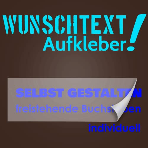 Name Schriftzug Aufkleber selbst gestalten Wunschtext Sticker ab 10cm bis 170cm Lieferzeit 2 bis 3 Werktage