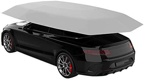 Torribala Coche Universal de la de Sol Paraguas Cubierta Carpa de Tela ImpermeableProteccióN UV 4,2 X 2,1 M Plata