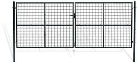 Casanoov Doppelflügeliges Zauntor 4m OLGA H.150cm grau