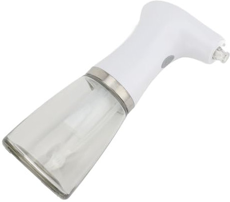 HELEVIA Pulverizador de aceite eléctrico con luz LED, vidrio, pulverización continua, botella dispensador de aceite eléctrico ajustable para cocinar
