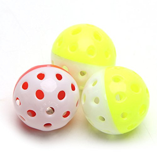 YIBOZI 1 x Vogelspielzeug für Papageien, bunt, rollende Kugel, Spielzeug, Anreicherung, Fußspielzeug, Käfigzubehör für mittelgroße und große Vögel