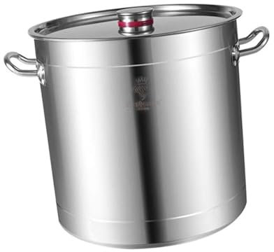 QTYQWC Soup Pot with Lid - Stock Pot,Stock Pot,15-80L,Commercial/Household,Stainless Steel Soup Bucket,Stewed Pot Bucket/Oil Storage Bucket with Lid for Gas Stove/Induction Cooker Stockpo