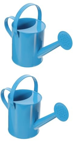 BESPORTBLE 2 Pièces Arrosoir en Fer coloré arrosoirs arrosoire Pot Fleur Pot de Fleur arrosoir de capacité de Plein air Vert Support d'arrosage arrosoir de Jardin intérieur Le Fer Blue