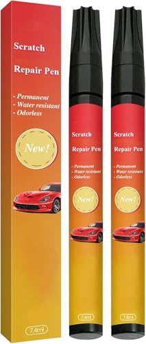 Hikaka Auto Penna magica per graffi di auto, macchine nere Rifasciare la penna magica, penna di riparazione rapida e rapida, facile da usare, resistente all'acqua, vernice per auto (2pcs)