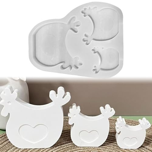 Skeadex Silikonformen Gießformen Tiere, 2er Silikonform Henne Kerzenformen zum Gießen Huhn Silikonformen Henne Gießformen Silikon Frühling Silikonform Sommer Gießform Huhn