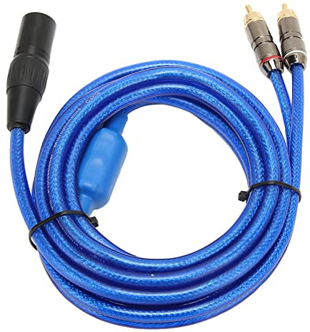 Yunseity XLR STECKER AUF Dual Cinch Soundkabel, 1 XLR-Stecker 3-Polig AUF Dual-Cinch-Stecker Y-Splitter-Patchkabel für Lautspecher-Kondensator-Mikrofon-Mixer USW.