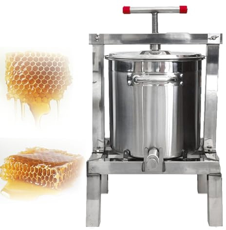 Prensa de frutas de acero inoxidable para sidra, vino y zumos caseros con funcionamiento manual