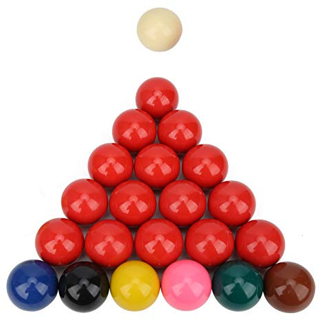 BRRNOO Snooker Balls Set Professional Grade 22st Resin Billiard Biljardbordsbollar med Bra Rundhet för Officiellt Spel Brittisk Biljard 52,5 Mm 2,1 Tum 3467g