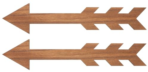 DOITOOL Lot de 2 Panneaux Fléchés en Bois Rustique pour Boîte aux Lettres Décoration Murale Vintage Résistante aux Intempéries Art Mural à Suspendre pour Jardin Mariage et Fêtes en