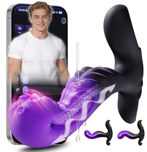 Sex Spielzeug für die Männer, Prostata Stimulation Männer 10 Peristaltischen Stoßfunktionen & Vibrationen, Anal Vibrator Analvibratoren für Mann Weiches Silikon Analplug für Männer Sexspielzeug