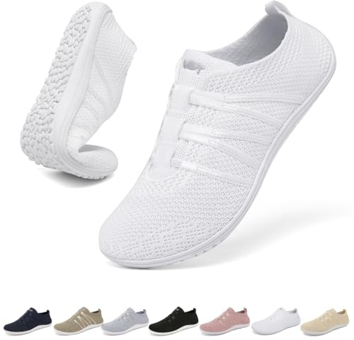 chetoria Chaussures Barefoot Femme Homme Basket sans Lacets Taille 37-45 EU | Zero Drop, Minimalistes, Respirantes, Antidérapantes, Souples, Fitness, Yoga, Légères, Confortable, Outdoor & Indoor
