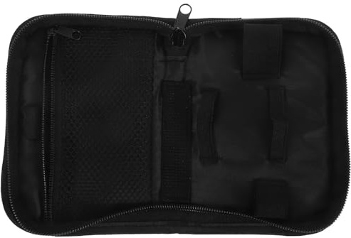 NAMOARLY Bolsa Organizadora de Poliéster Negro para Medidor Glucosa sin Pinchar Compartimentos Múltiples, Almacenamiento Ligero Adecuado para Viaje y Uso Médico