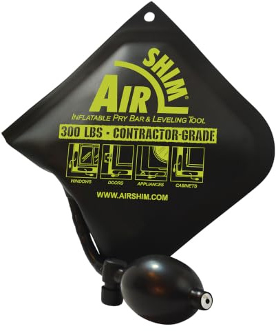 Calculated Industries #1190 Air Shim Levier gonflable et outil de nivellement, indice de 136 kg, coussin de calage professionnel avec pompe de réglage de précision