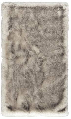 Mint Rugs Superior Kunstfell Hochflor Bettumrandung 2-teilig Faux Lammfell Weich Flauschig Langflor Flokati-Design Fellimitat für Kinderzimmer Schlafzimmer Bettvorleger Natur Dipdye 2X 90x140 cm