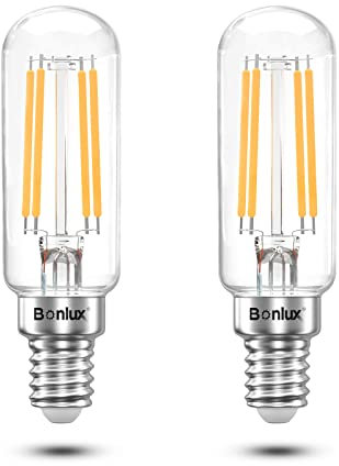 Bonlux E14 LED Glühbirne für Dunstabzugshaube Warmweiß 2700K 4W E14 SES Dunstabzug Birnen 400LM Ersetzt 40W Halogen Leuchtmittel für Abzugshaube, Kühlschranklampe, Salzlampe, 220-240V, 2 Stück