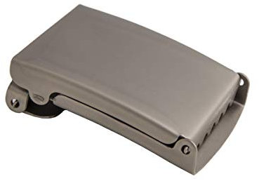 shenky Schnalle für Stoffgürtel | 4cm Breite | Nickel satiniert | für Nylongürtel Militärgürtel | Schließe | Bandgürtel | Gürtelschnalle | Herrengürtel Militär Bundeswehr | für Gürtel | Matt