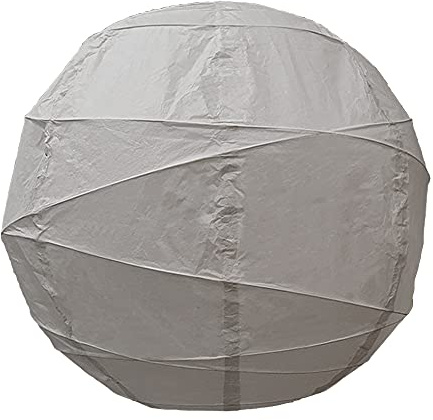 Meubletmoi Lampions aus Papier, rund, 40 cm, Grau, 4 Stück