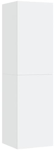 vidaXL TV Schrank Hängeschrank Wohnwand Wohnwand Anbauwand Fernsehwand TV-Wand Wandschrank Wohnzimmer Weiß 30,5x30x110cm Holzwerkstoff