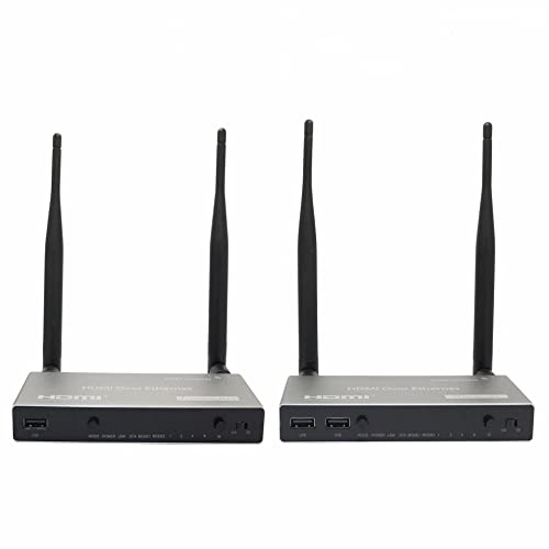 Swallows Estenditore video HDMI senza fili 200 m, ricetrasmettitore trasmissione a doppia banda 2.4G + 5G supporta un TX a diversi RX e diversi TX a un RX (TX+RX)