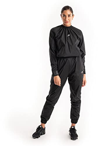 BOXRAW Women's Hagler Sauna Suit 2.0 - Black - XS - Sweat Suit for Boxing & MMA - Top & Bottoms - Professional Non Rip Weight Loss Training Gear - World Champion Tested & Waterproof Zipped Pockets