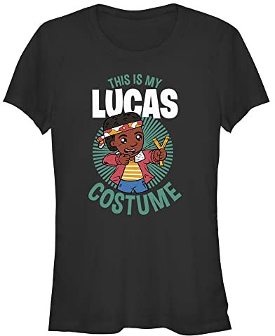 Stranger Things Damer Lucas Kostyme kortärmad t-shirt, svart, M, svart, M