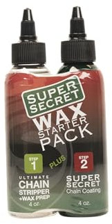 SILCA Pro Bike Chain Stripper | cleans chain in 10 Minutes, Drip On & Rinse off with water | No Harsh Chemicals | Lift and Encapsulate cleaning technology | 4oz Stripper & 4oz Super Secret wax bottles