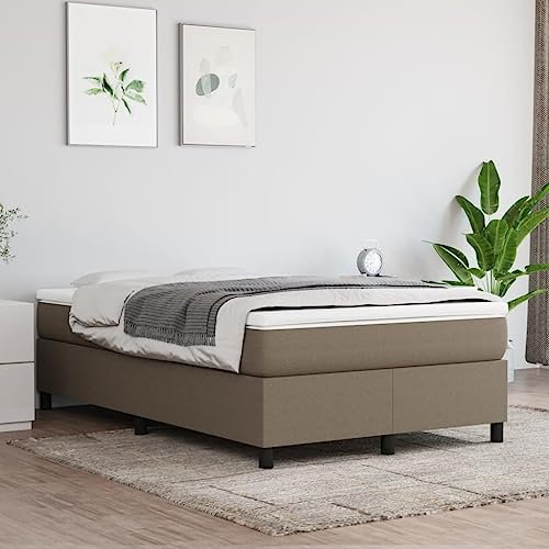 Annlera Bettgestell 203x120x35cm Taupe Stoff,Sperrholz,Holzwerkstoff Tagesbett Aus Holz Sofa Im Wohnzimmer Jugendbett Einzelbett Bodenbett Palettenbett Robusten Bettgestell Lattenrost