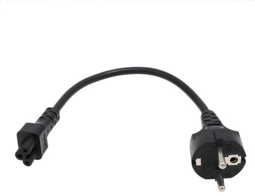 HangTon Power Cord Euro Schuko Plug CEE7/7 to IEC320 C5 Mickey Mouse for Laptop Computer AC Adapter Suppy Cable 250V 2.5A, 3-Prong 12