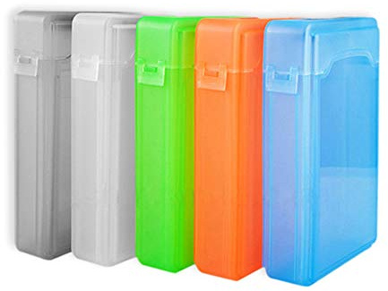Eighosee 5 Stück 3,5 tragbare IDE--HDD-Gehäuse Festplattengehäuse Festplattengehäuse PP-Schutzhülle