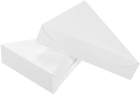 QUARKZMAN Pizzakartons, 20 Stück 8,07x6,5x1,77 Zoll - Pizza Einzelscheiben-Aufbewahrungsbehälter, Dreieckige Pizzascheibenbox, Mini-Pizzaverpackungskarton für Pizza-Party (Weiß)